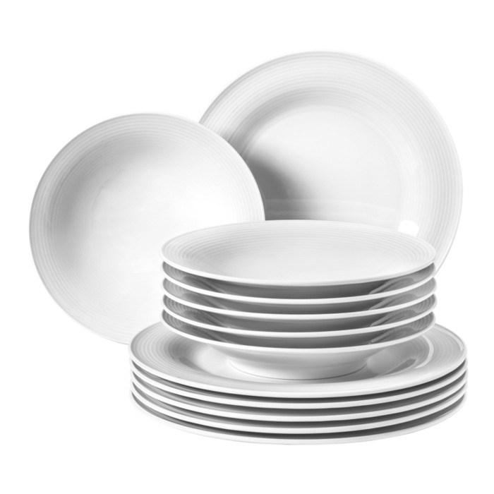 Набір столового посуду 12 предметів Beat White Seltmann Weiden