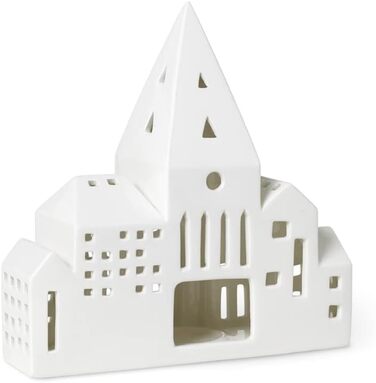 Свічник-будиночок для чайних свічок 21 см білий Lichthaus City Urbania Kähler