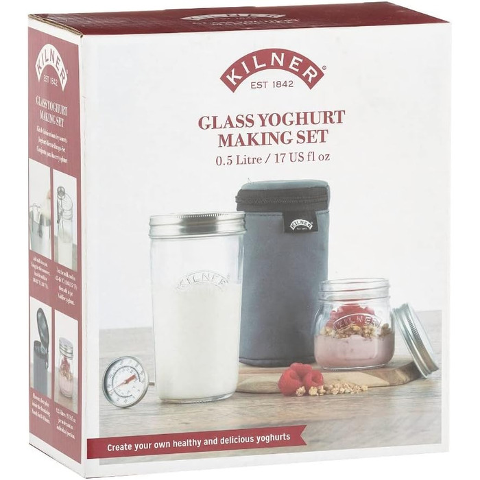 Набір для приготування йогурту, 500 мл, 4 предмети Kilner