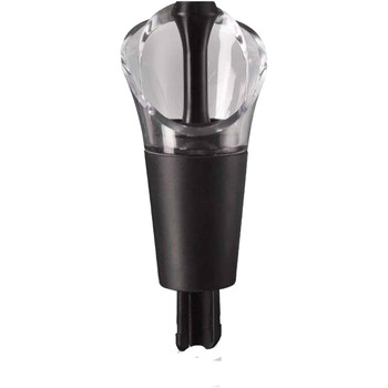 Наливник для пляшок Vacu Vin з пробкою в наборі з 2 наливників, пластиковий, чорний, см, 3 x 3 x 8 см, 2 шт. для подачі та пробки