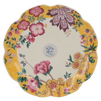 Тарілка для канапе CreativeTops EASTERN FLORA жовта, кераміка, діам. 17 см