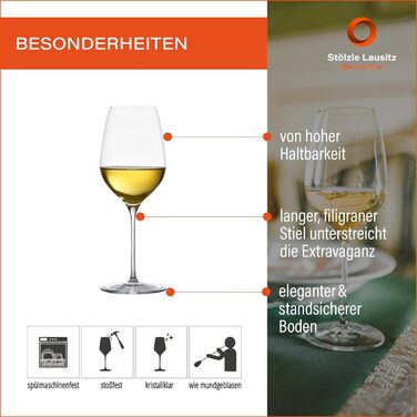 Набір з 6 келихів для білого вина 0,45 л, Fino Stölzle Lausitz