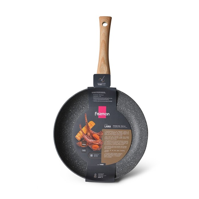 Сковорідка для смаження Fissman LANA 20x4,0 см алюміній з антипригарним покриттям (14493)