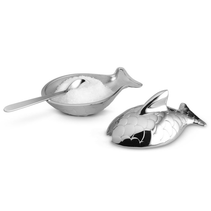 Солонка з ложкою 7,4x4,5x4,2 см Colombina Fish Alessi