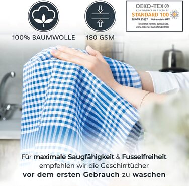 Набір із 10 кухонних рушників 45x65 см, різнокольорові LAYNENBURG