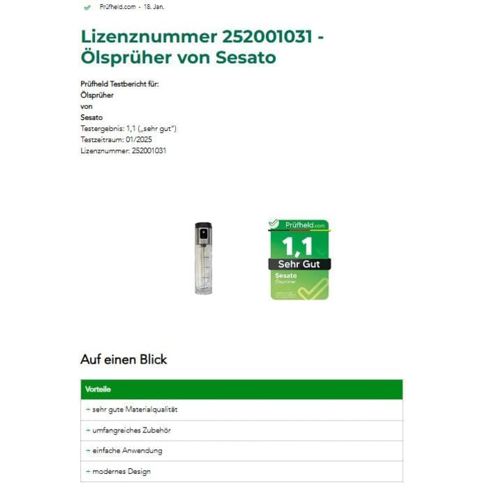 Набір з 2 розпилювачів олії та оцту 80 мл з тримачем SESATO