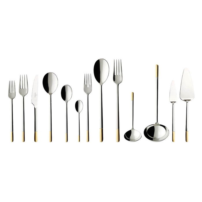 Набір столових приборів на 12 персон, 113 предметів, часткова позолота Ella Villeroy & Boch
