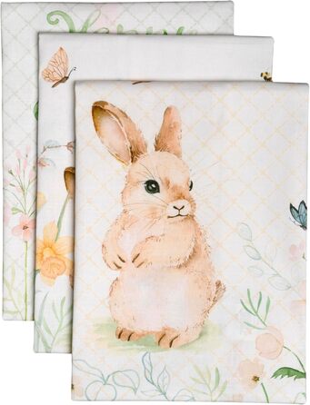 Набір з 3 багатоцільових кухонних рушників Maison d&39 Hermine Rural Christmas, 100 бавовна Барні рушники День подяки/Різдво (50 см x 70 см) (13 - Великодні роси)