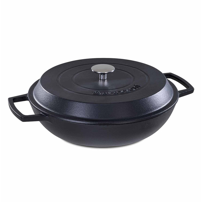 Кастрюля низкая с крышкой 30 см 3,5л Ghisa BARAZZONI