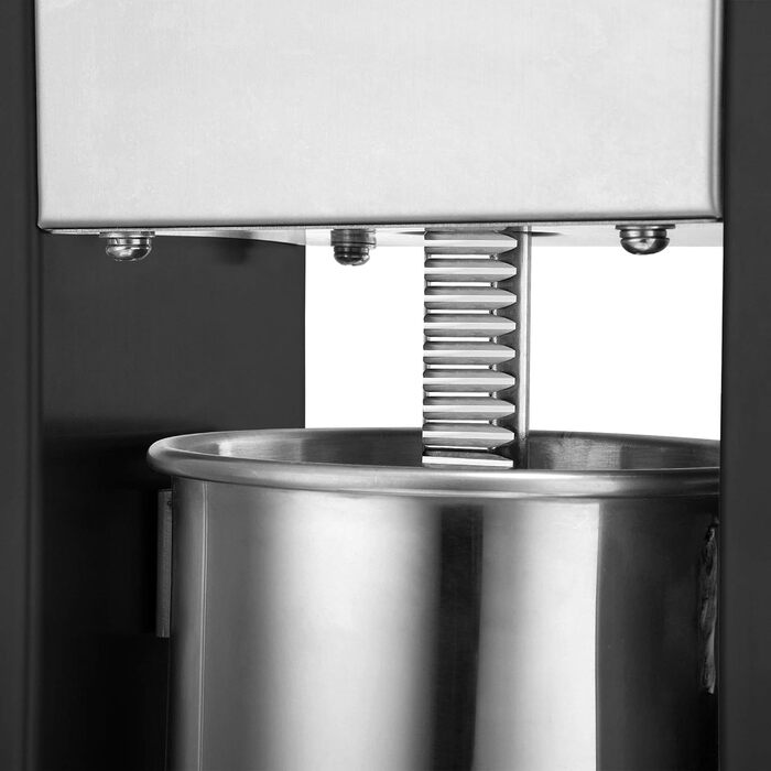 Професійна машина для наповнення ковбас Zelsius з нержавіючої сталі (3 літри, срібло) чотири різні труби для наповнення, наповнювач для ковбас, прес для ковбас, ковбасна машина з 2-швидкісним редуктором, вентиляційним клапаном і рукояткою