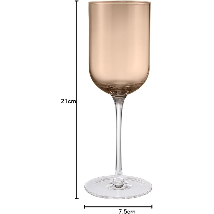 Набір келихів для білого вина 0,31 л, 4 предмети, кавовий Fuumi Blomus