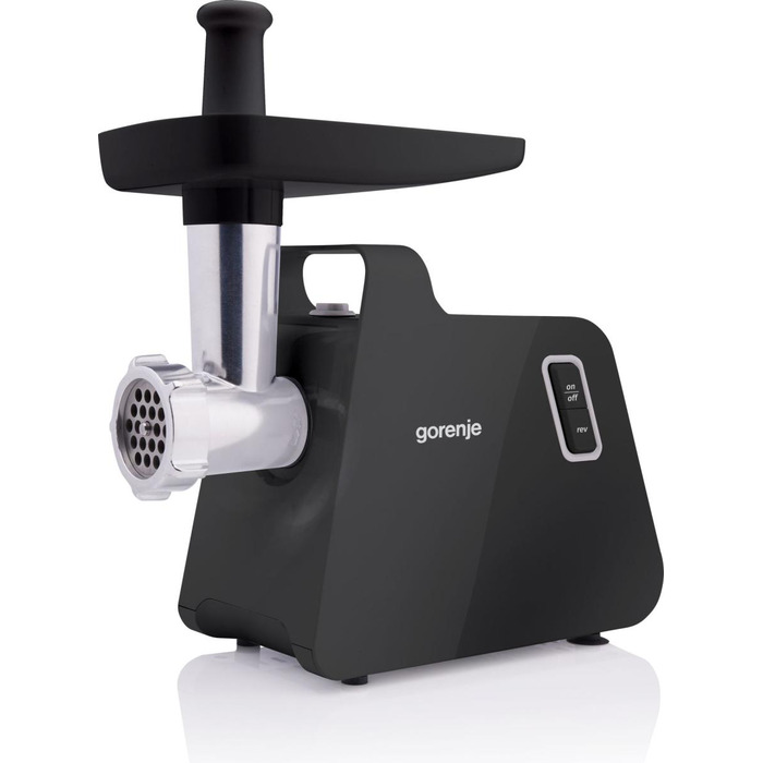 Gorenje Мясорубка, 1700Вт, 2,3кг/мин, 2 решетки, пластик/металл, черный