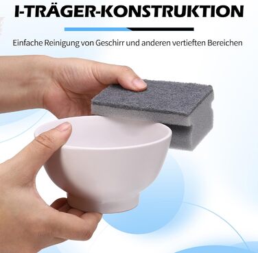 Набір губок для миття посуду 12 шт. 10 x 7 x 4,5 см сірий dusaniyali