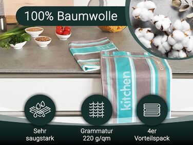 Набір кухонних рушників з 4 предметів 50 x 70 см ZOLLNER
