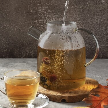 Чайник для заварювання Fissman 1800 мл зі сталевим фільтром жаростійке скло (9544)