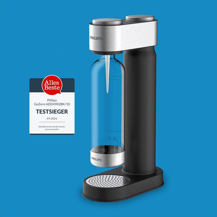 Сифон для газирования воды 1л, черный GoZero Philips