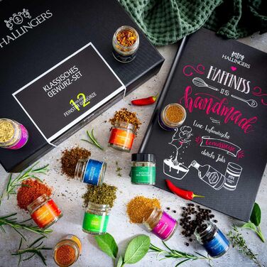 Подарунковий набір спецій ручної роботи, 12 спецій з усього світу (набір) - Літній подарунок та ідеальний подарунок для барбекю День народження, вітання, новосілля, річниця, дружба, Gen Selection, 12 спецій (73651) (12-предметний набір спецій та., 12 спец