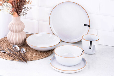 Тарілка десертна Ardesto Apulia, 20.3см, кераміка, білий