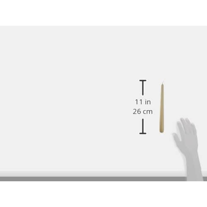 Набір зі 100 конічних свічок 2,2 x 25 см, 2 упаковки по 50 шт, бежевий PAPSTAR