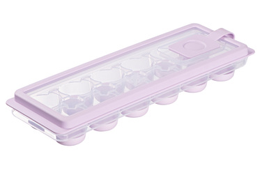 Форма для льоду з кришкою Ardesto Fresh Cylinder, 27х9.5х3.8см, силікон, пластик, ліловий