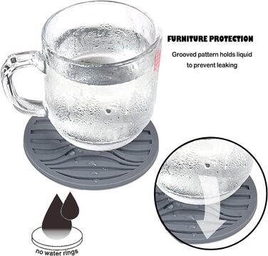 Силіконові підставки 6 шт сірі MMSGA