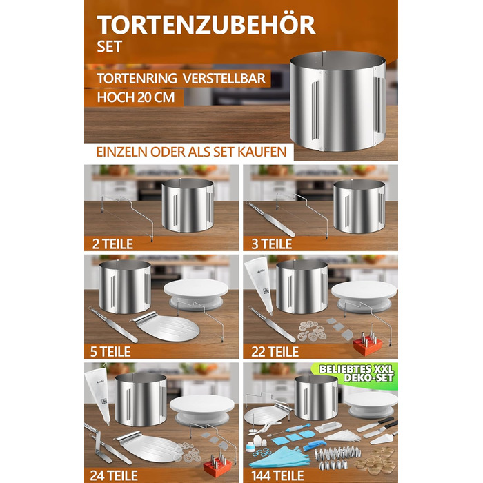 Форма для выпечки из нержавеющей стали, высота 20 см 4smile