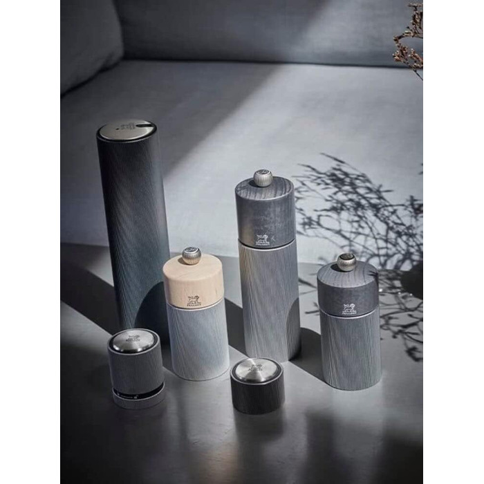 Лінія млина для перцю 12 см чорний перець - Класичне регулювання помелу - Алюміній та дерево з ущільненням PEFC - Carbon One Size Carbon - 12 см