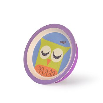 Тарілка плоска з присосками Fissman 20 см Совеня (9468)