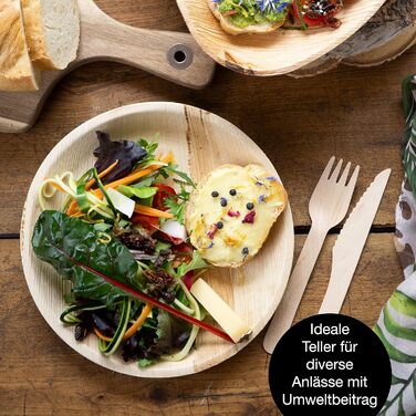 Набор тарелок из пальмовых листьев, круглые, 25 предметов Moritz & Moritz