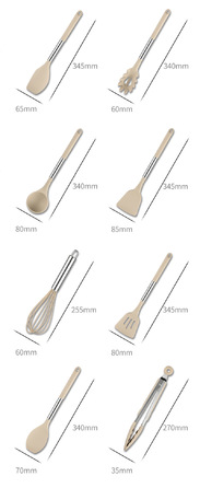 Набор кухонных принадлежностей, 13 предметов, бежевый FlyHigh