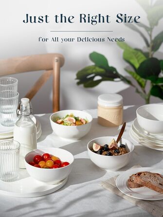 Набір з 4 мисок для супу 650 мл, білий DOWAN