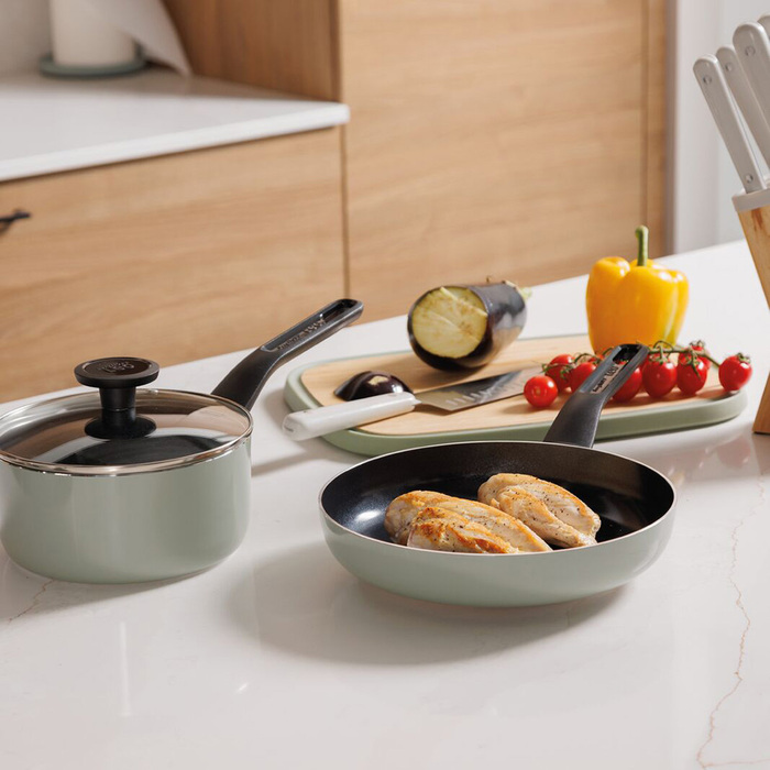 Набір посуду з антипригарним покриттям 7 предметів  LEO GLINTS SAGE Berghoff