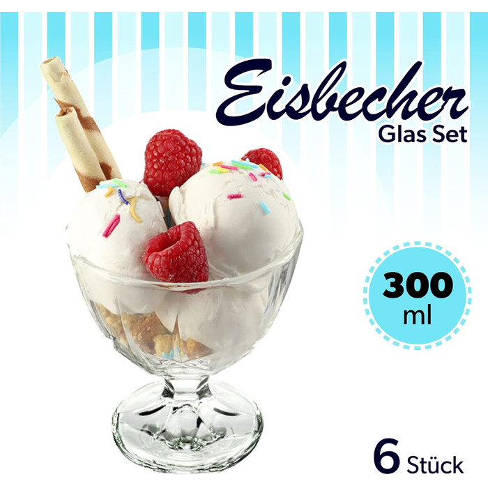 Набор креманок для мороженого 6 шт. 300 мл KADAX