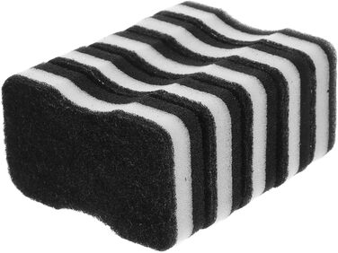 Набір губок для миття посуду 10 шт. 7 х 11 см чорно-білі DOITOOL