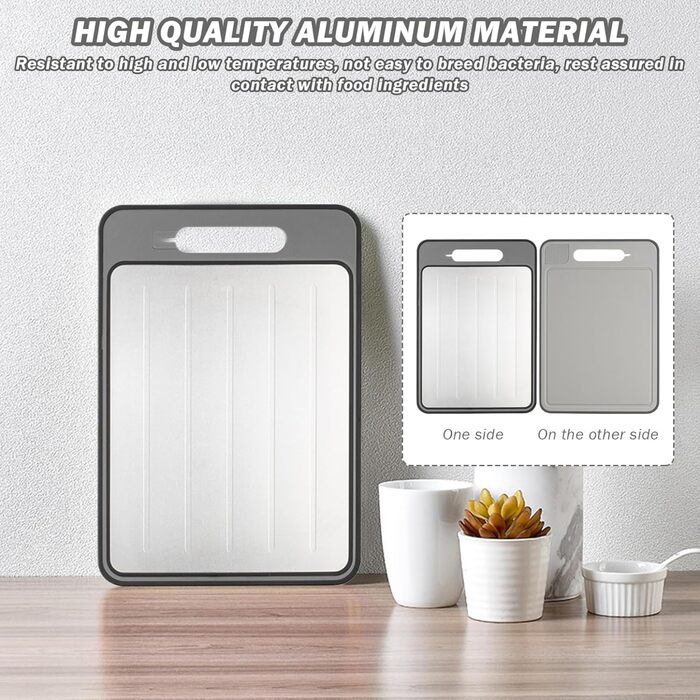 Дошка для розморожування та нарізання 31,1 х 21 см, білий/сірий SMELEYOU