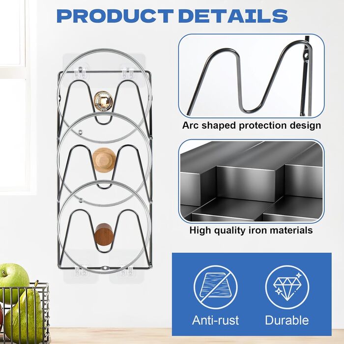 Органайзер для кришок від каструль 2 шт YEXEXINM