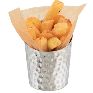 Склянка металева 470 мл, похилий конус, рельєфний, Stainless Steel, GenWare