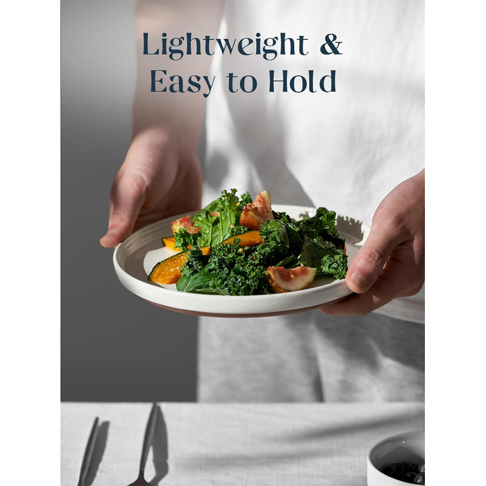 Набір з 6 десертних тарілок 21 см, ванільно-білий Dowan