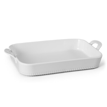 Прямокутна форма для запікання Fissman 34х23х6 см / 2,2 л порцеляна (14155)