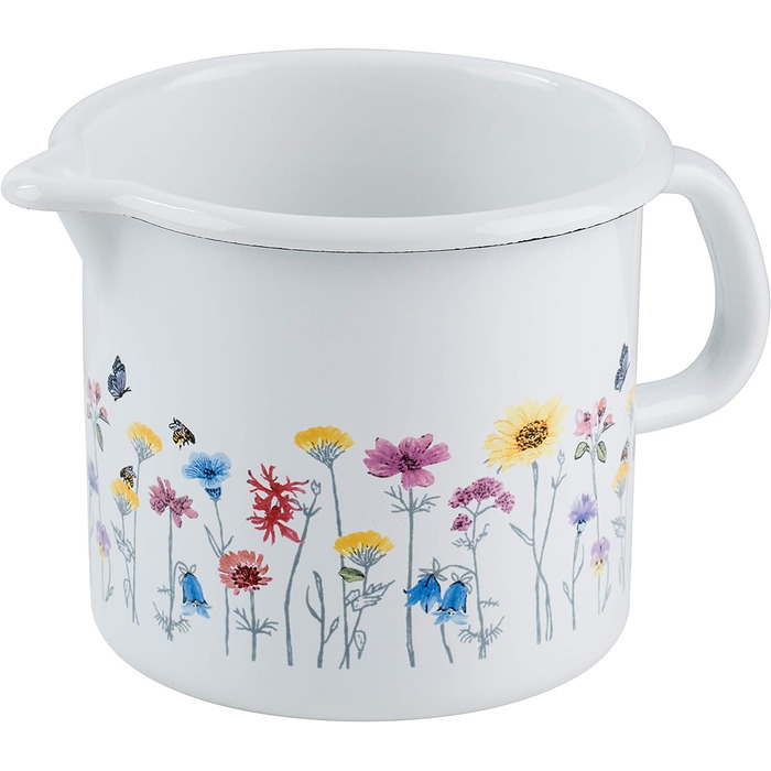 Горщик з дзьобом 10 0,75 л, COUNTRY SPECIAL EDITION FLORA, діаметр ємності 0,75 л, висота емалі, індукційна (12 см, білий), 0039-070