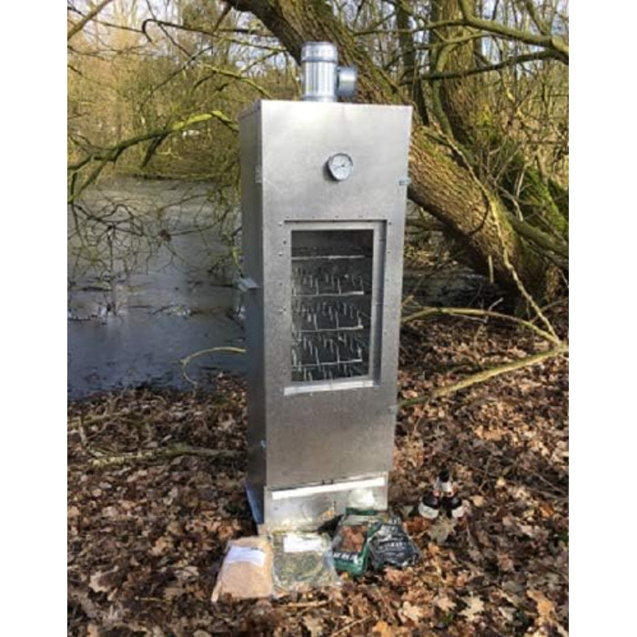 Ізольована коптильня з оглядовим вікном 33 х 39 х 120 см SMOKI Räuchertechnik