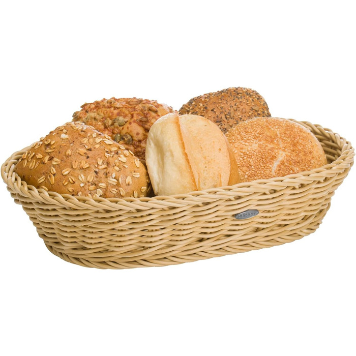 Багатоцільовий кошик, підходить для готелів і громадського харчування, овальний, приблизно 32 x 23 x 7 см, світло-бежевий Saleen