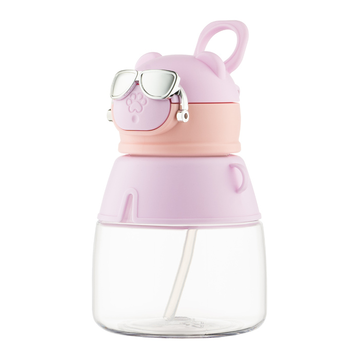 Пляшка для води Ardesto Space 550мл, пластик, рожевий