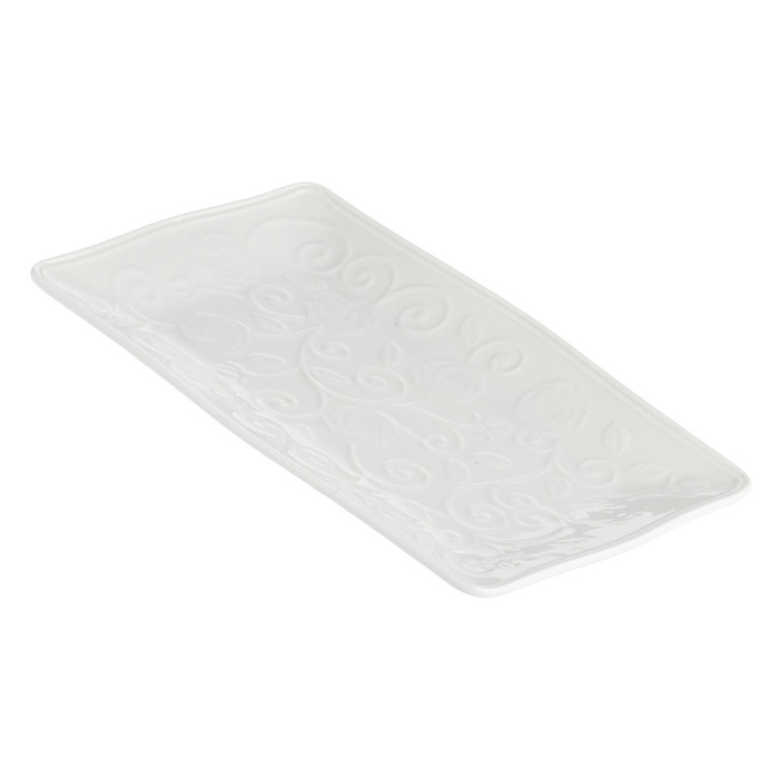 Піднос прямокутний La Porcellana Bianca FLORENTINA, порцеляна, 20 х 12 см