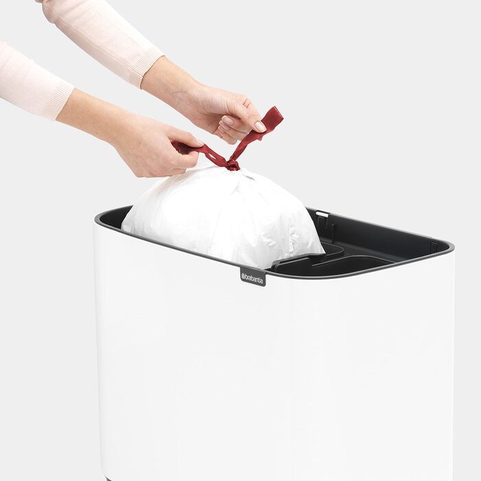 Сміттєвий бак 11 + 23 л білий Bo Touch Bin Brabantia