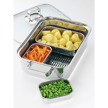 Жаровня 41 х 27 см з паровим кошиком, прямокутна Vitalis Aroma WMF