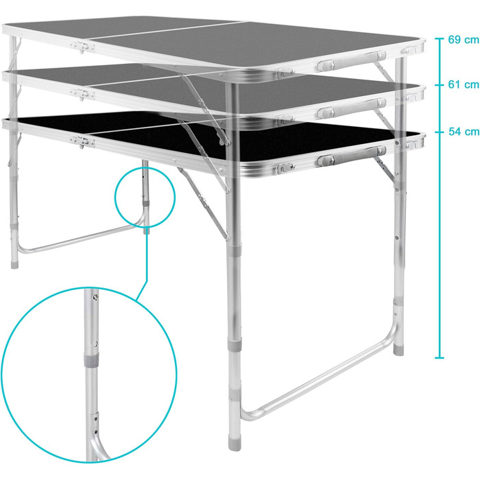 Стіл та стільці для кемпінгу чорний GOODS+GADGETS