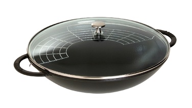 Вок зі скляною кришкою 37 см, чорний Staub