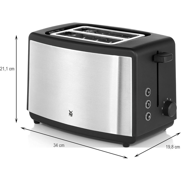 Тостер подвійний з нержавіючої сталі 800 Вт WMF Bueno Edition
