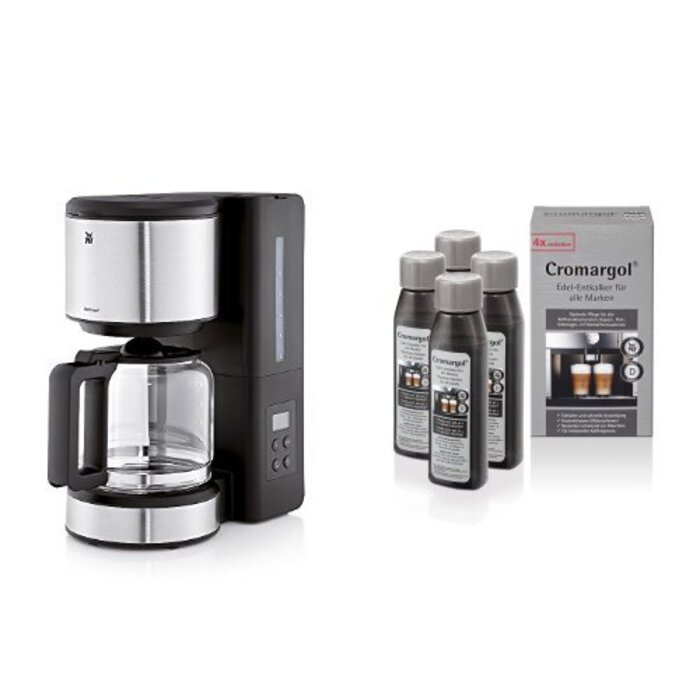 Кавоварка Stelio Aroma Glas Digital WMF + Засіб від нальоту 100 мл набір 4 предмети Cromargol WMF
